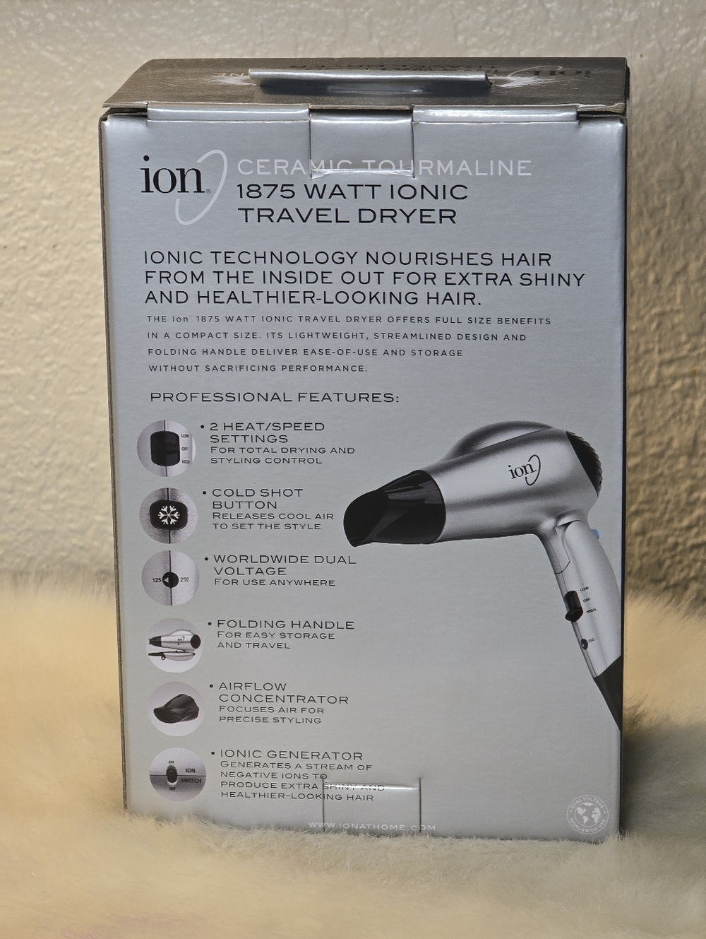 Dual Voltage Ionic Travel Hair Dryer All Hair types New in Box💕 - Picture 2 of 7